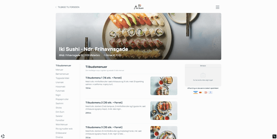 Eksempel på take away systemet Mealo