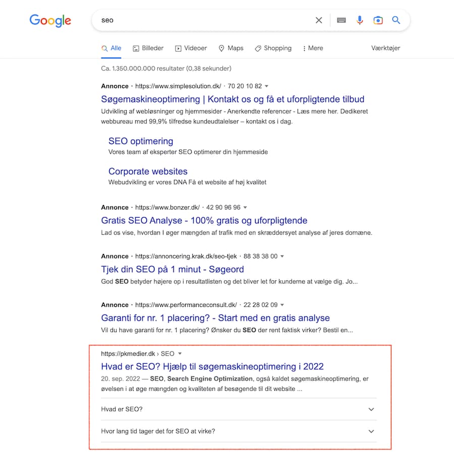 seo rådgivning